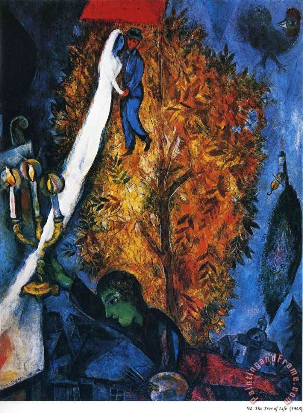 The Tree of Life 1948 painting - Marc Chagall The Tree of Life 1948 Art Print