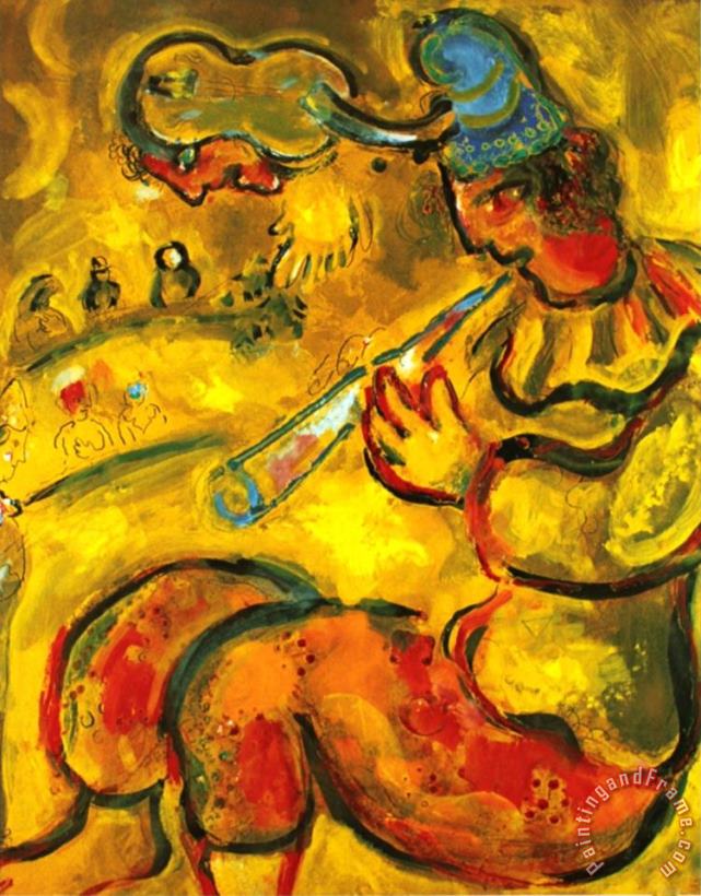 The Yellow Clown painting - Marc Chagall The Yellow Clown Art Print