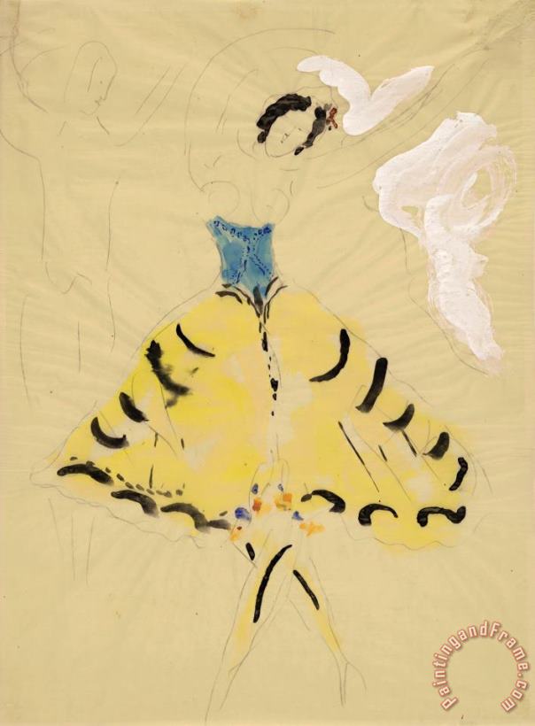 Marc Chagall Zemphira, Costume Design for Aleko. (1942) Art Print