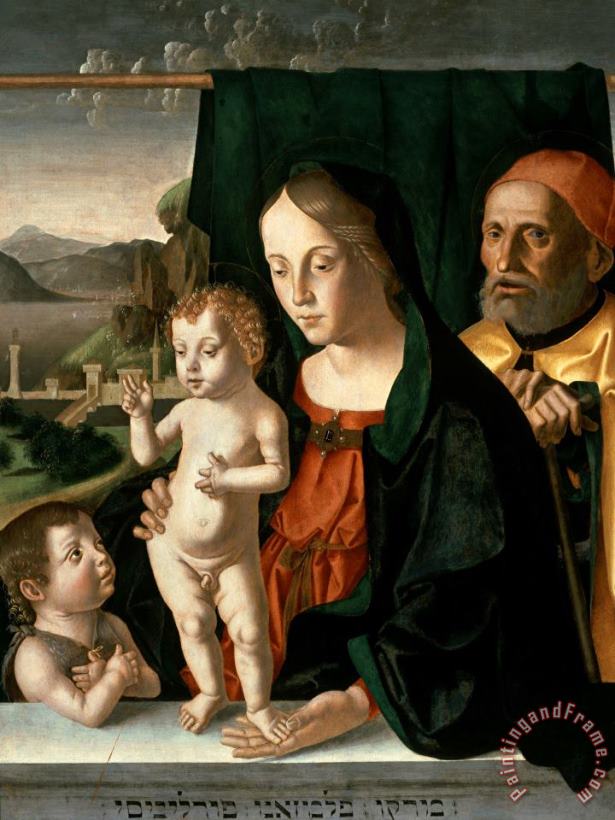 Holy Family with The Infant Saint John The Baptist painting - Marco Palmezzano Holy Family with The Infant Saint John The Baptist Art Print Holy Family with The Infant Saint John The Baptist painting - Marco Palmezzano Holy Family with The Infant Saint John The Baptist Art Print
