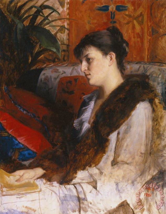 Portrait of Madame P.b. painting - Maria Konstantinowna Bashkirtseff Portrait of Madame P.b. Art Print