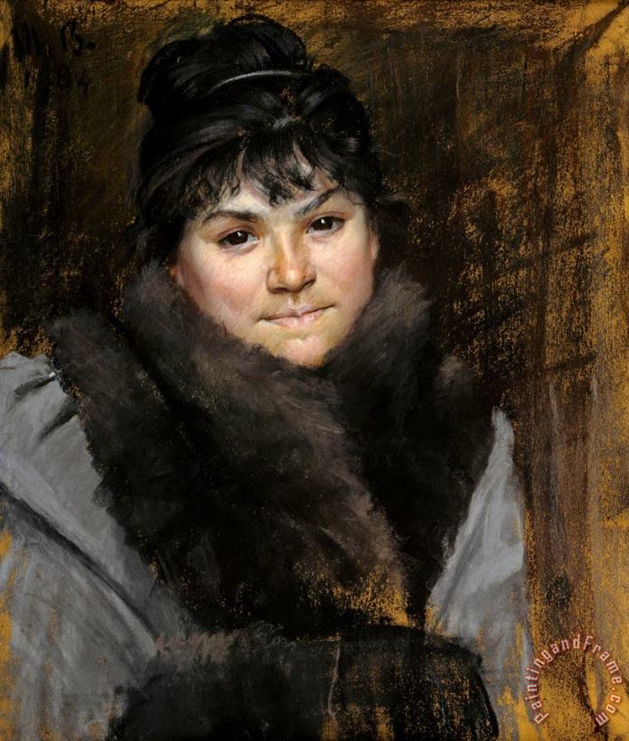 Maria Konstantinowna Bashkirtseff Portrait of Mme X Art Painting