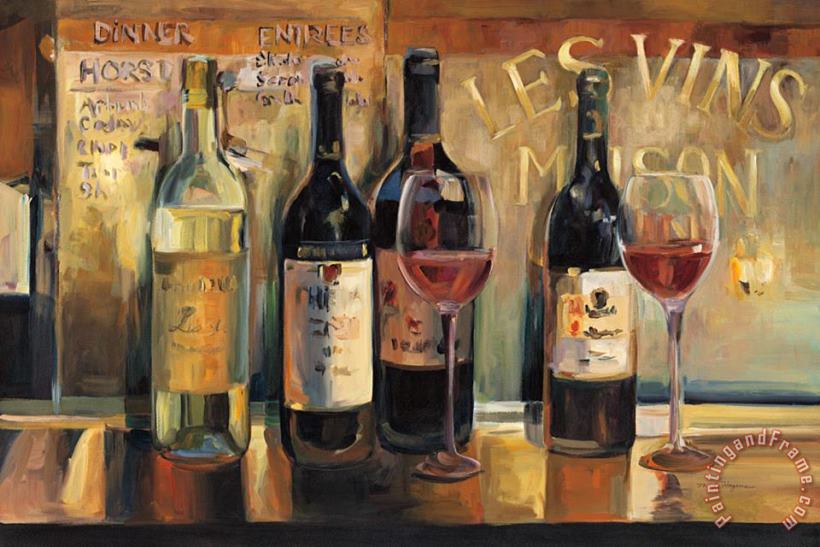 Les Vins Maison painting - Marilyn Hageman Les Vins Maison Art Print