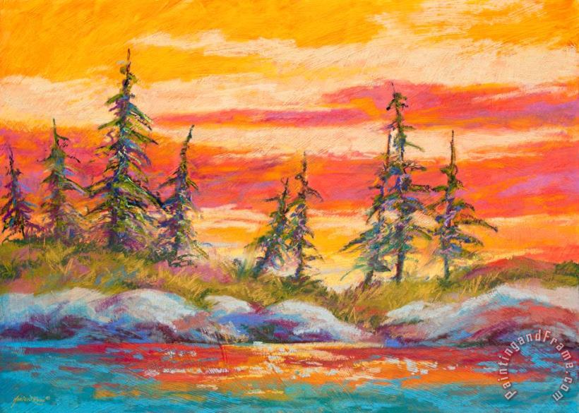 Alaskan Skies painting - Marion Rose Alaskan Skies Art Print