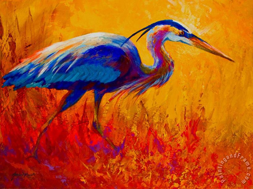 Marion Rose Blue Heron Art Print