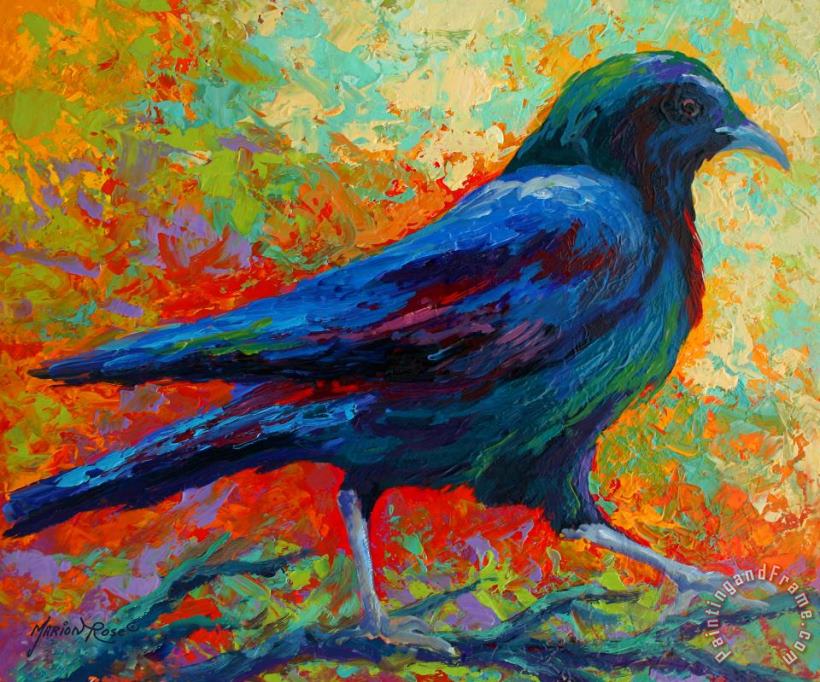Crow Solo I painting - Marion Rose Crow Solo I Art Print