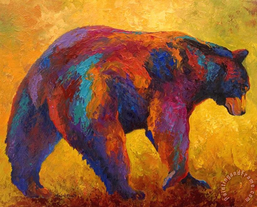 Daily Rounds - Black Bear painting - Marion Rose Daily Rounds - Black Bear Art Print