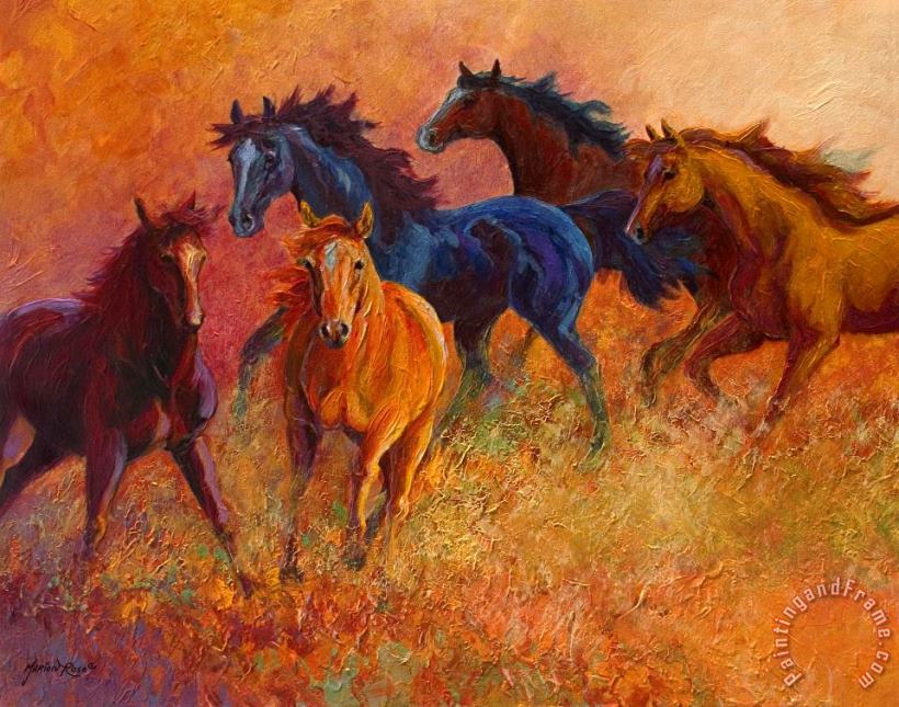 Marion Rose Free Range - Wild Horses Art Painting
