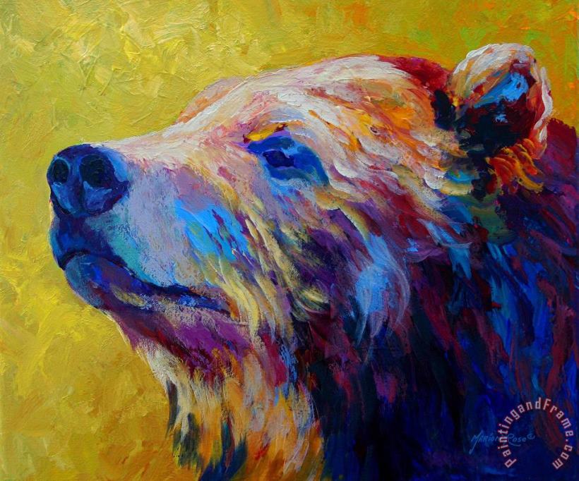 Pretty Boy - Grizzly Bear painting - Marion Rose Pretty Boy - Grizzly Bear Art Print