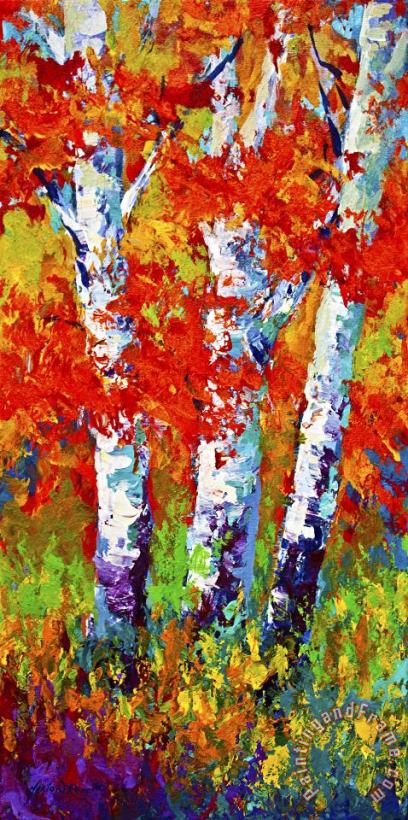 Marion Rose Red Autumn Art Painting