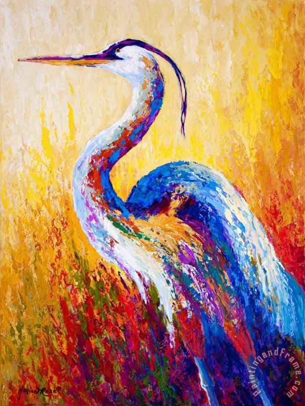 Steady Gaze - Great Blue Heron painting - Marion Rose Steady Gaze - Great Blue Heron Art Print Steady Gaze - Great Blue Heron painting - Marion Rose Steady Gaze - Great Blue Heron Art Print