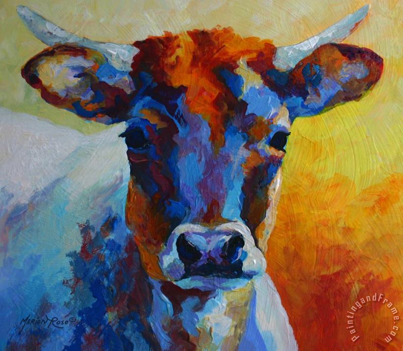 Young Blood - Longhorn painting - Marion Rose Young Blood - Longhorn Art Print