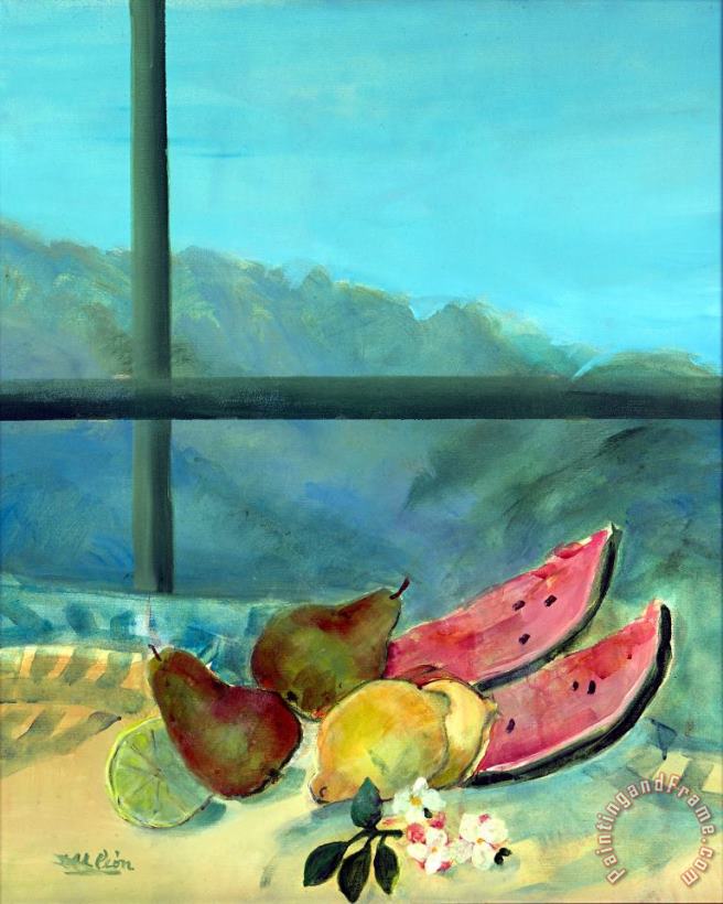 Marisa Leon Still Life With Watermelon Art Print