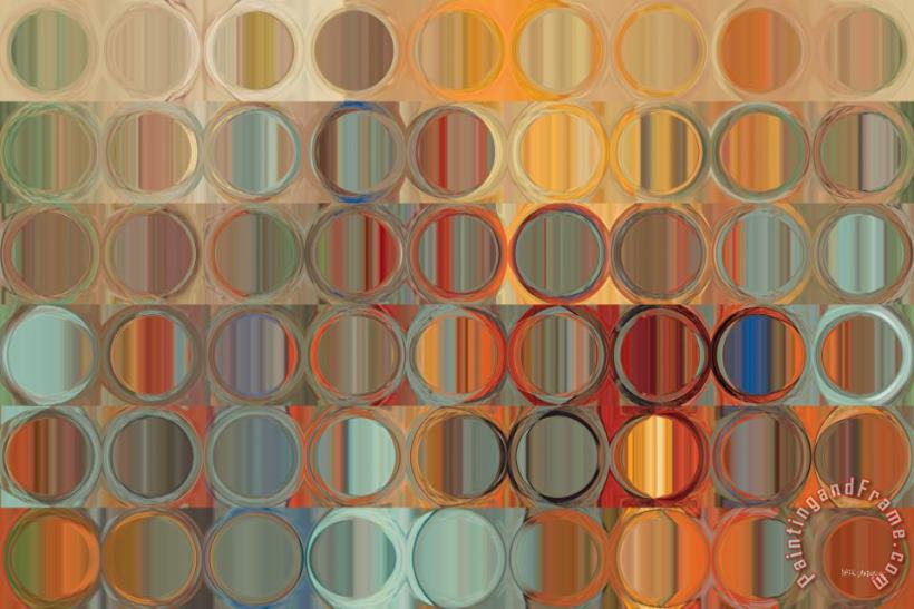Circles and Squares 15 Abstract Fine Art painting - Mark Lawrence Circles and Squares 15 Abstract Fine Art Art Print