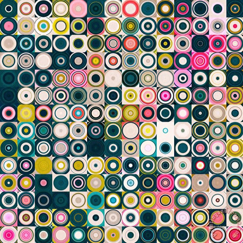 Mark Lawrence Circles And Squares 25. Modern Abstract Fine Art Art Print