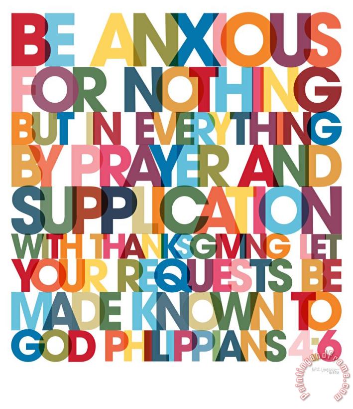 Mark Lawrence Philippians 4 6 Versevisions Wall Art Poster Art Painting
