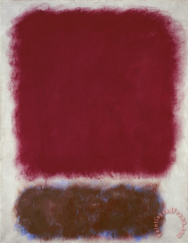 Untitled (red Over Brown) painting - Mark Rothko Untitled (red Over Brown) Art Print