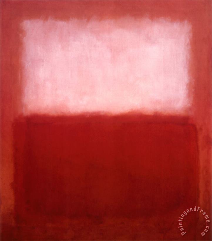 Mark Rothko White Over Red Art Painting