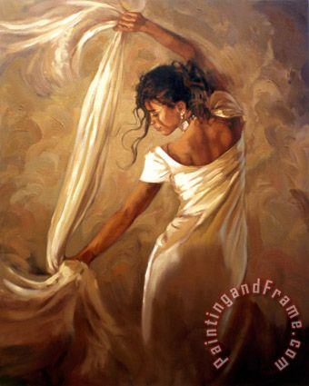 Dance of Satin painting - Mark Spain Dance of Satin Art Print
