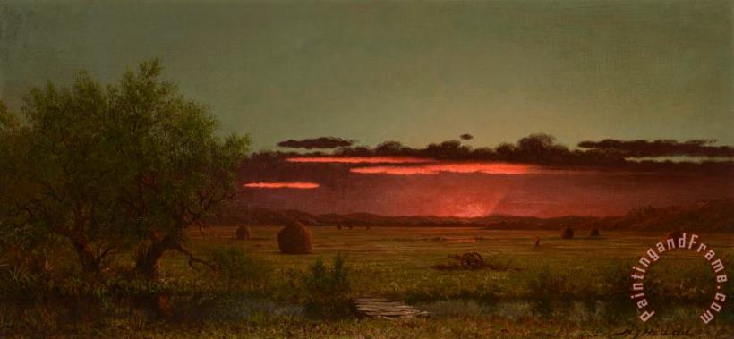 Jersey Meadows at Sunset painting - Martin Johnson Heade Jersey Meadows at Sunset Art Print