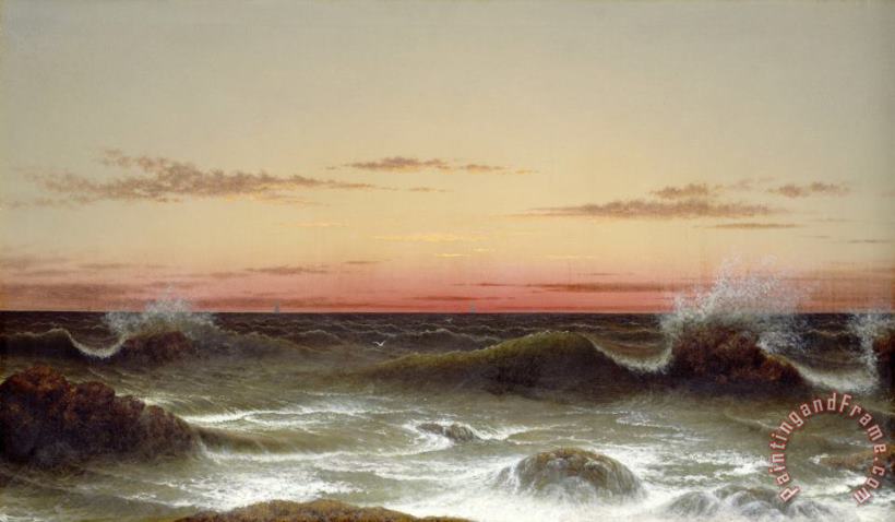 Martin Johnson Heade Seascape: Sunset Art Painting