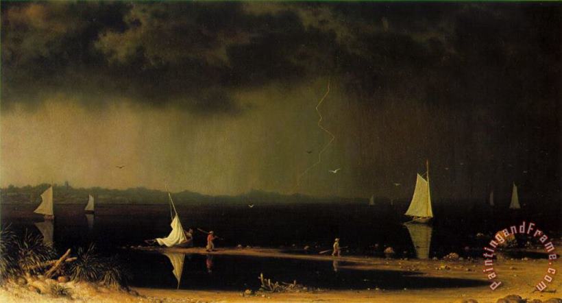 Martin Johnson Heade Thunder Storm on Narragansett Bay Art Painting