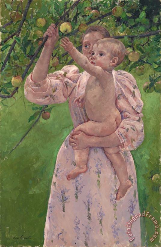 Mary Cassatt Child Picking a Fruit (enfant Cueillant Un Fruit) Art Painting