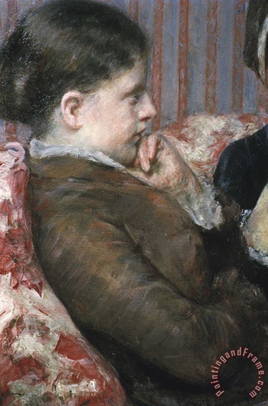 Detail Showing Profile of Woman From a Cup of Tea painting - Mary Cassatt Detail Showing Profile of Woman From a Cup of Tea Art Print