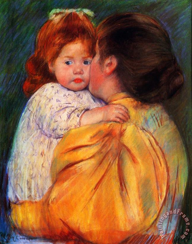 Mary Cassatt Maternal Kiss Art Painting