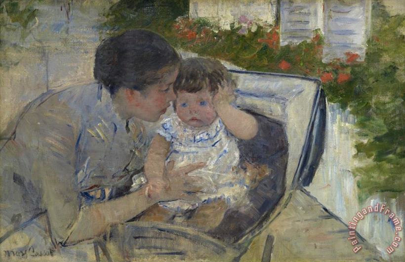 Mary Cassatt Susan Comforting The Baby Art Painting