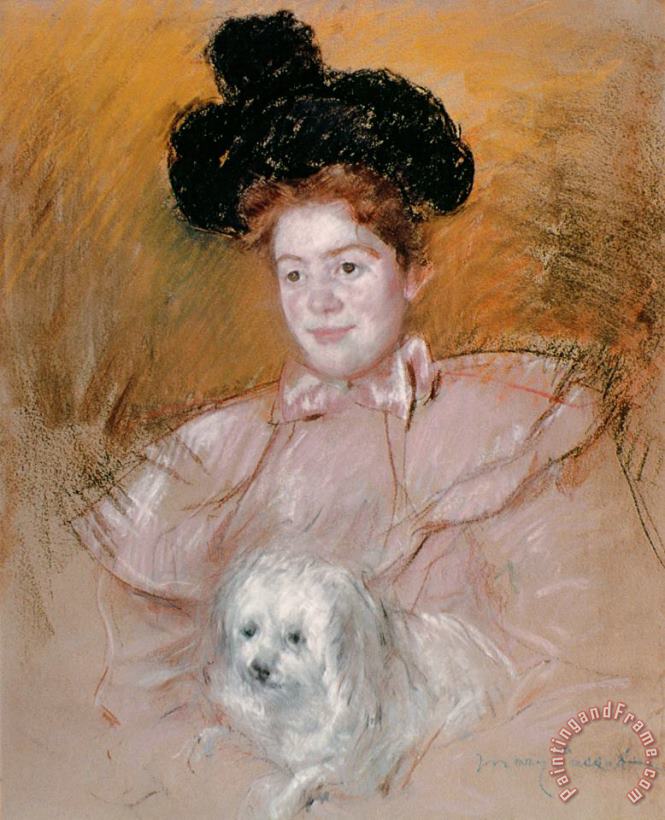 Mary Cassatt Woman Holding a Dog Art Print