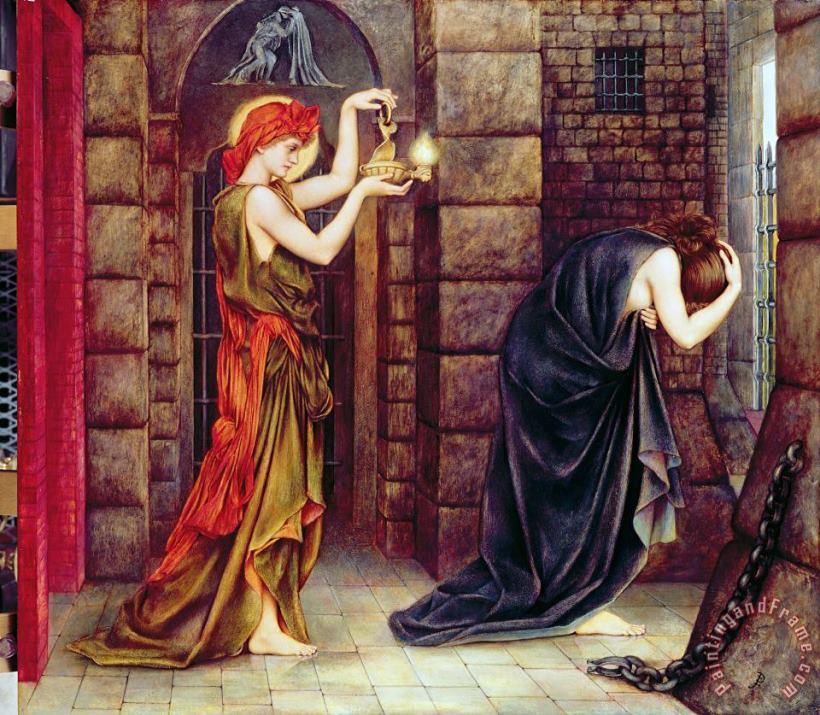 Mary Evelyn de Morgan Hope in The Prison of Despair Art Painting