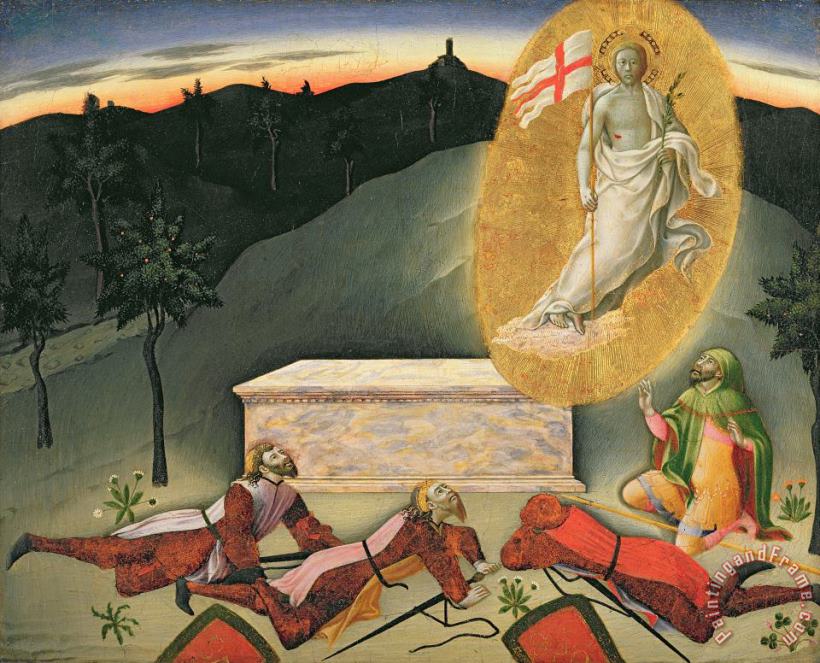 The Resurrection painting - Master of the Osservanza The Resurrection Art Print