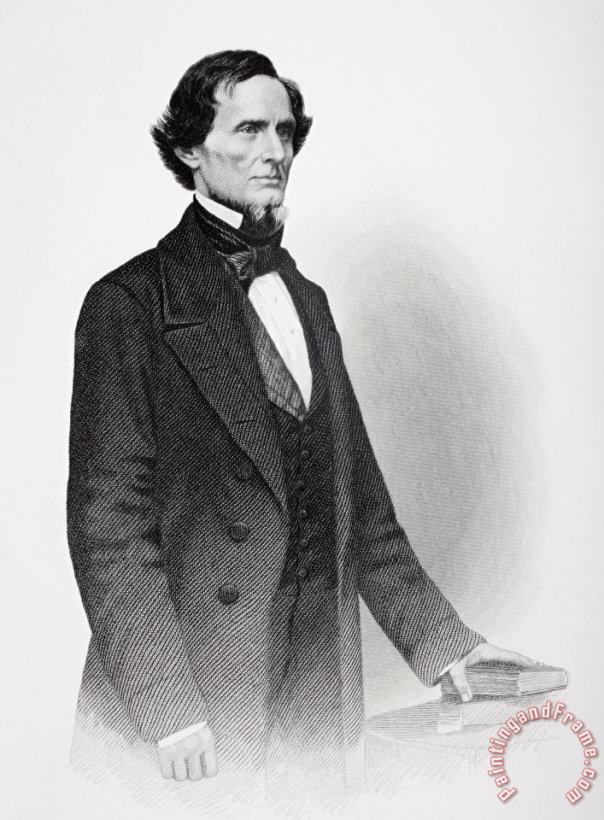 Mathew Bardy Portrait Of Jefferson Davis Art Print