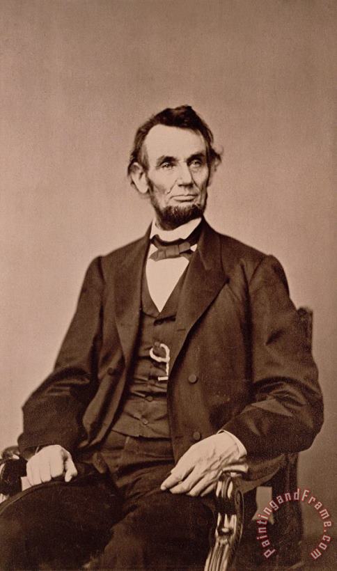 Portrait of Abraham Lincoln painting - Mathew Brady Portrait of Abraham Lincoln Art Print