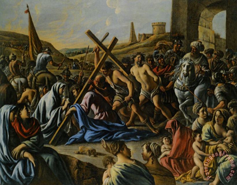 Christ Carrying The Cross painting - Mathieu Le Nain Christ Carrying The Cross Art Print