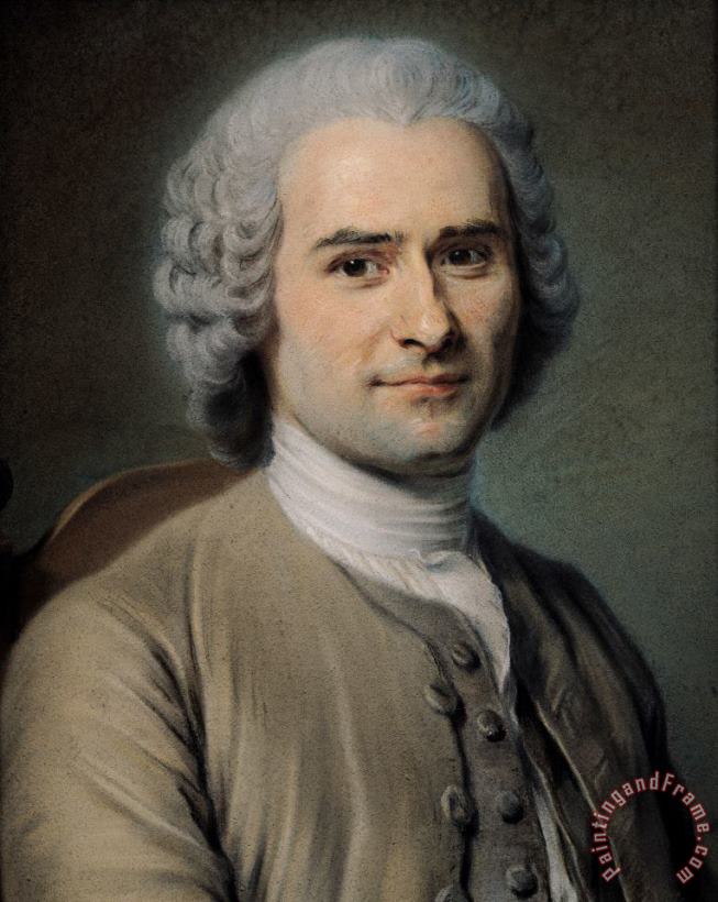 Maurice-Quentin de La Tour Portrait of Jean Jacques Rousseau (1712 78) Art Print