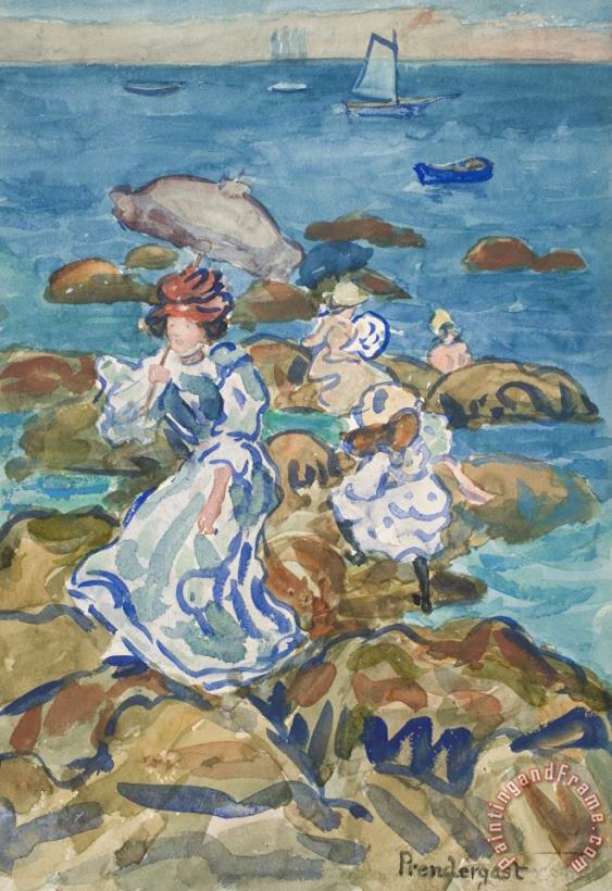 Maurice Brazil Prendergast Blue Sea Classic Art Print Maurice Brazil Prendergast Blue Sea Classic Art Print
