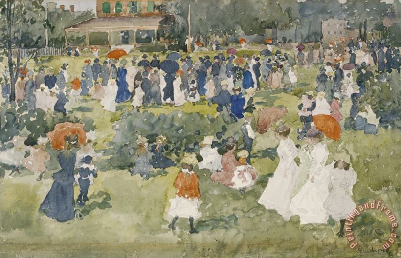 Franklin Park, Boston painting - Maurice Brazil Prendergast Franklin Park, Boston Art Print Franklin Park, Boston painting - Maurice Brazil Prendergast Franklin Park, Boston Art Print
