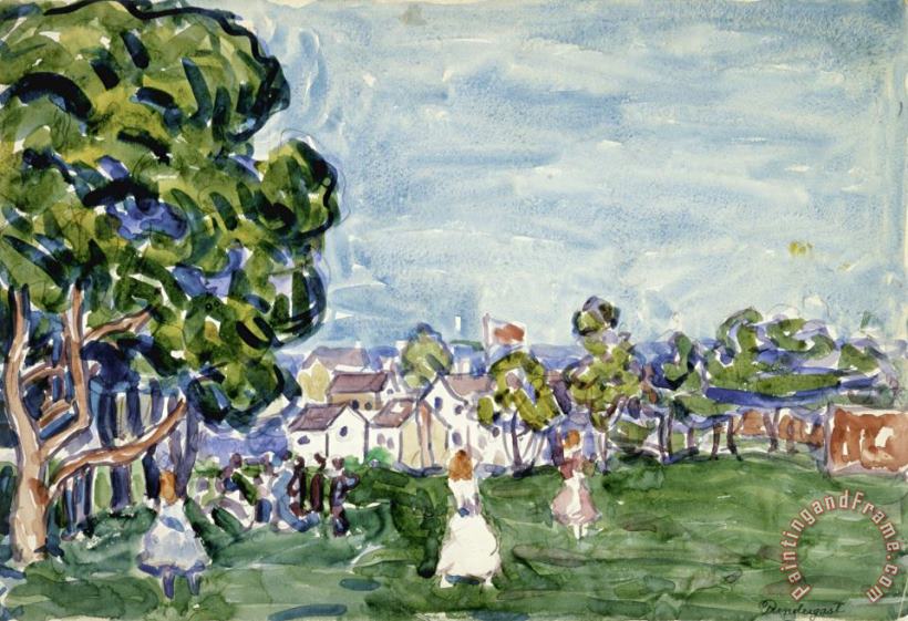 Summer Day, New England painting - Maurice Brazil Prendergast Summer Day, New England Art Print