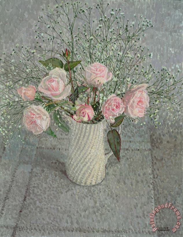 Pink Roses painting - Maurice Sheppard Pink Roses Art Print