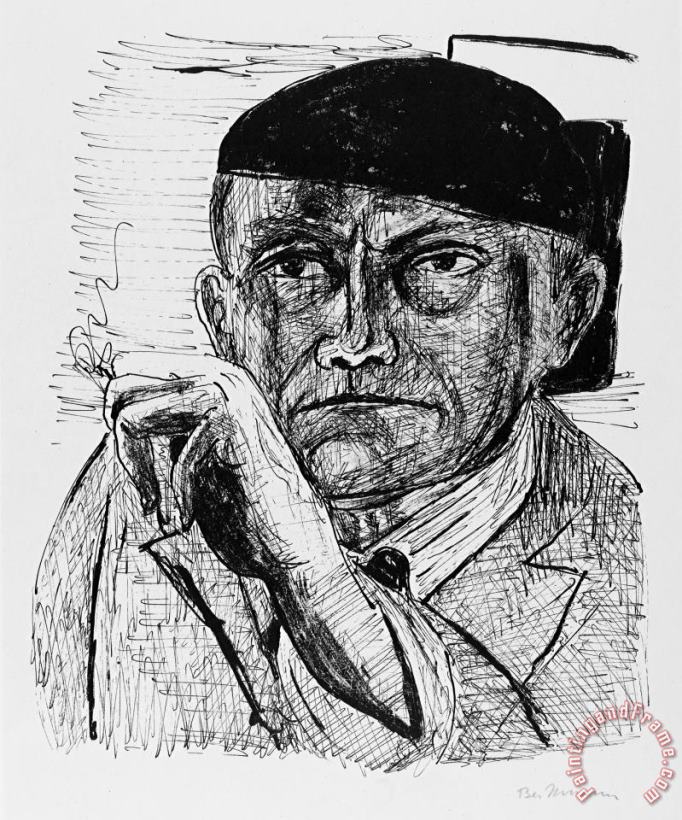 Max Beckmann Self Portrait (selbstbildnis) From Day an Art Painting