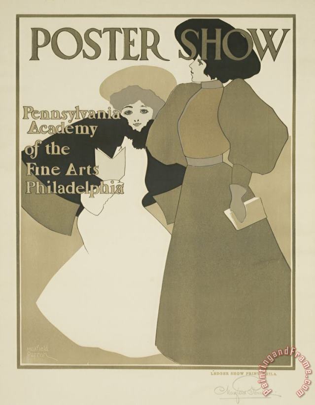 Poster Show Pennsylvania Academy of The Fine Arts Poster painting - Maxfield Parrish Poster Show Pennsylvania Academy of The Fine Arts Poster Art Print
