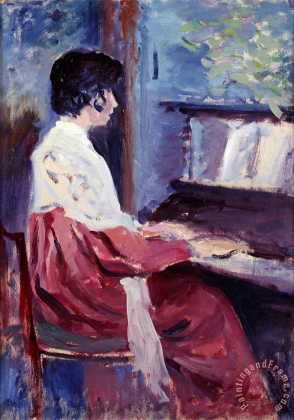 Maximilien Luce Lucie Cousturier at The Piano Art Painting