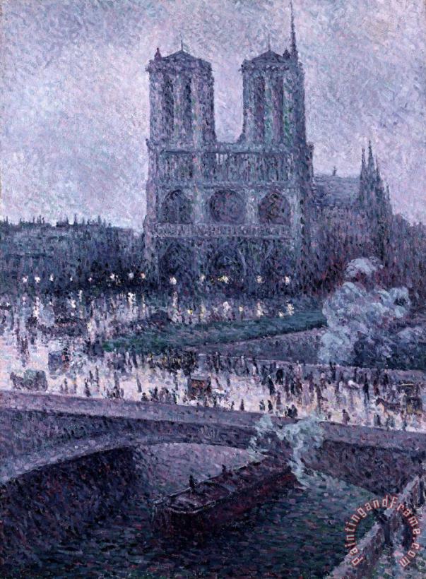 Notre Dame painting - Maximilien Luce Notre Dame Art Print
