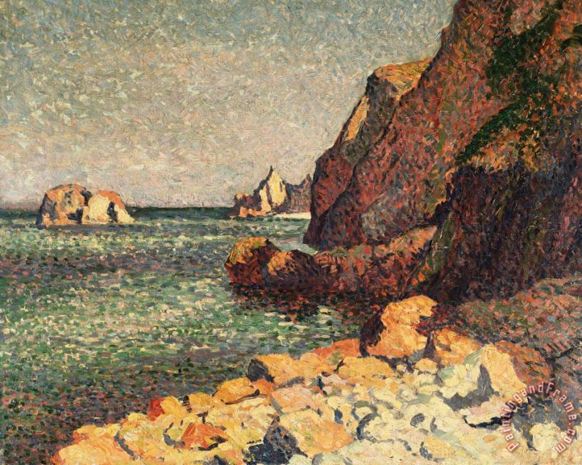 Sea And Rocks at Agay painting - Maximilien Luce Sea And Rocks at Agay Art Print