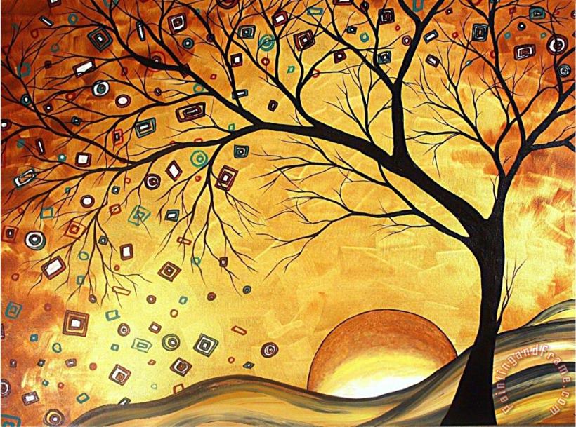 Megan Aroon Duncanson Dreaming in Gold Art Painting