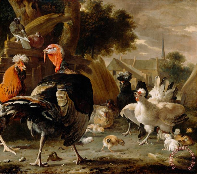 Poultry Yard painting - Melchior de Hondecoeter Poultry Yard Art Print