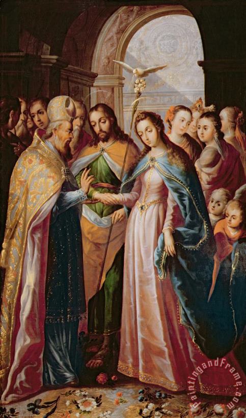 The Marriage of Mary and Joseph painting - Mexican School The Marriage of Mary and Joseph Art Print