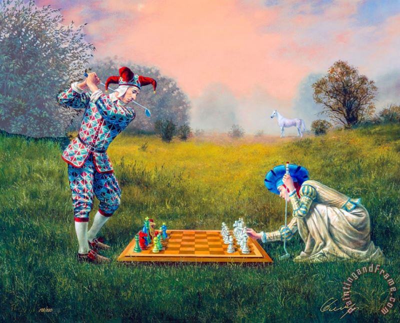 Felicity of Delusion painting - Michael Cheval Felicity of Delusion Art Print